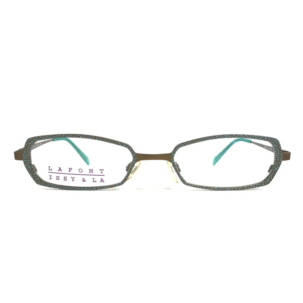 Lafont Issy & La Petite Eyeglasses Frames CENTURI 497 Matte Gold Teal 47-17-135
